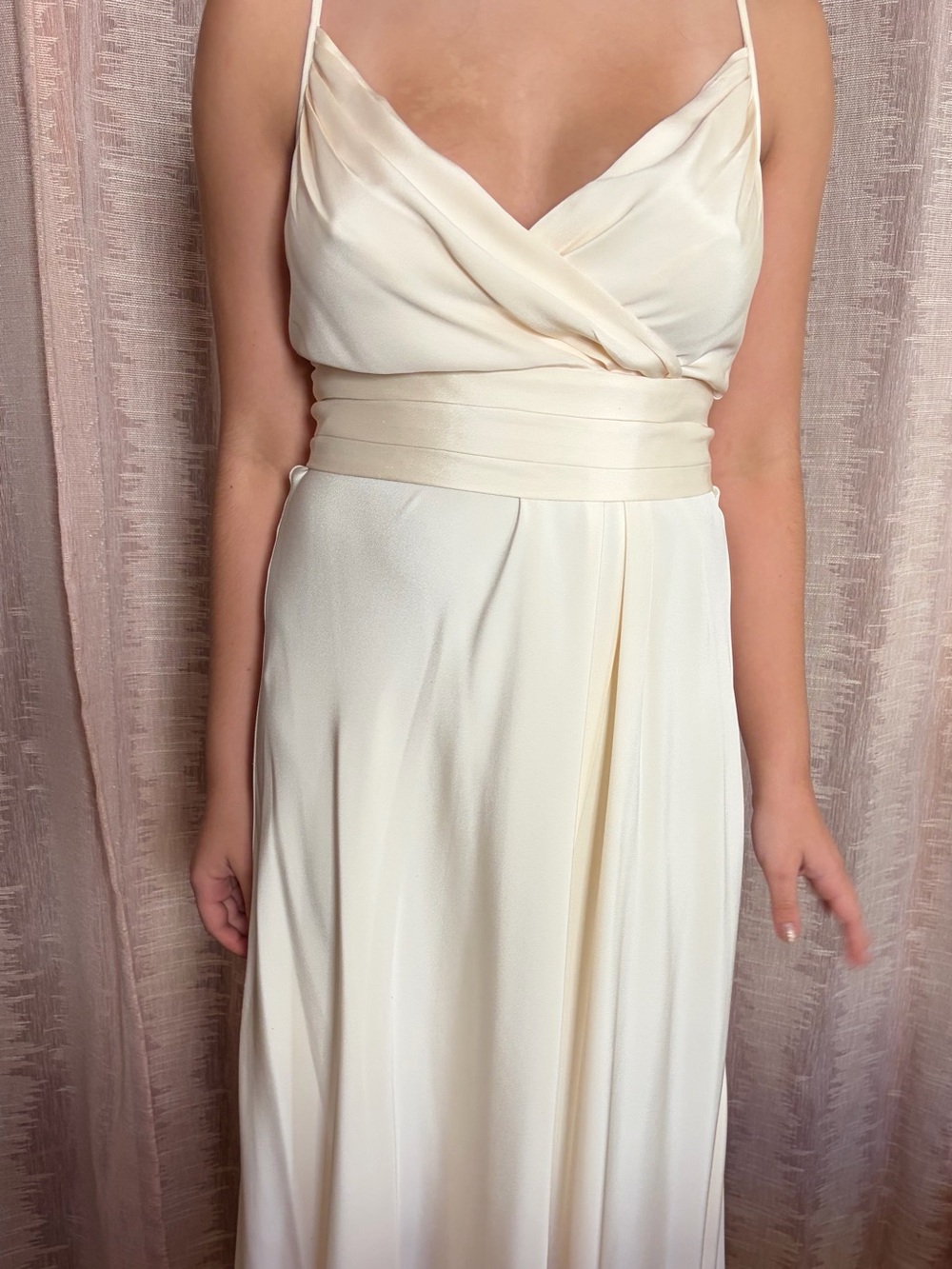 J. Crew Ivory Wedding Dress, asymmetrical hem, Vintage 2008, 100% silk